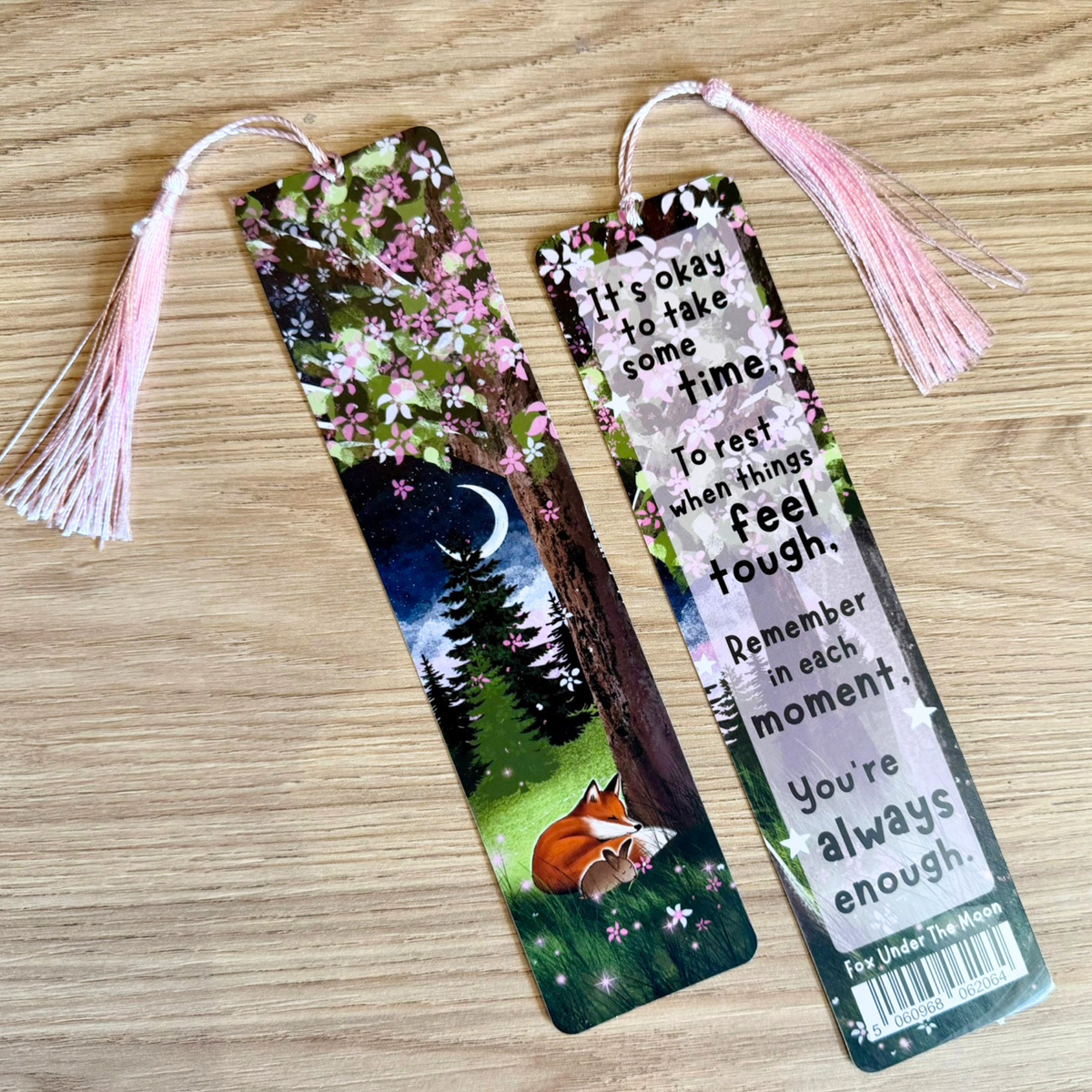 Fox Under The Moon Bookmark - Take Some Time