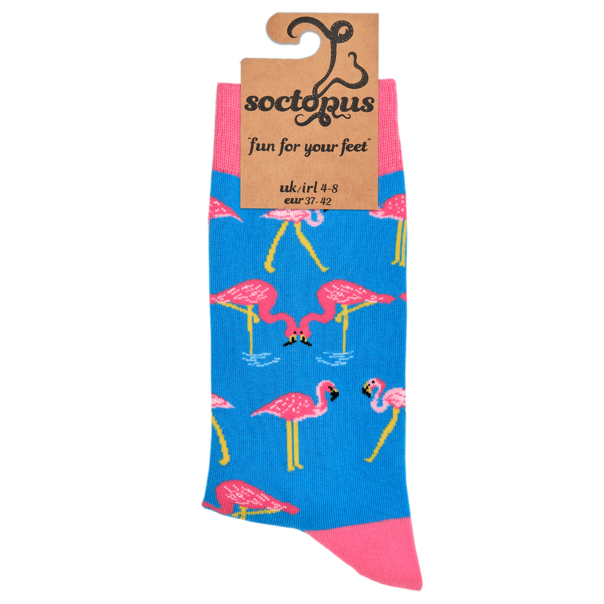 Socktopus Ladies - Flamingo Socks - One Legged Wonder - Blue