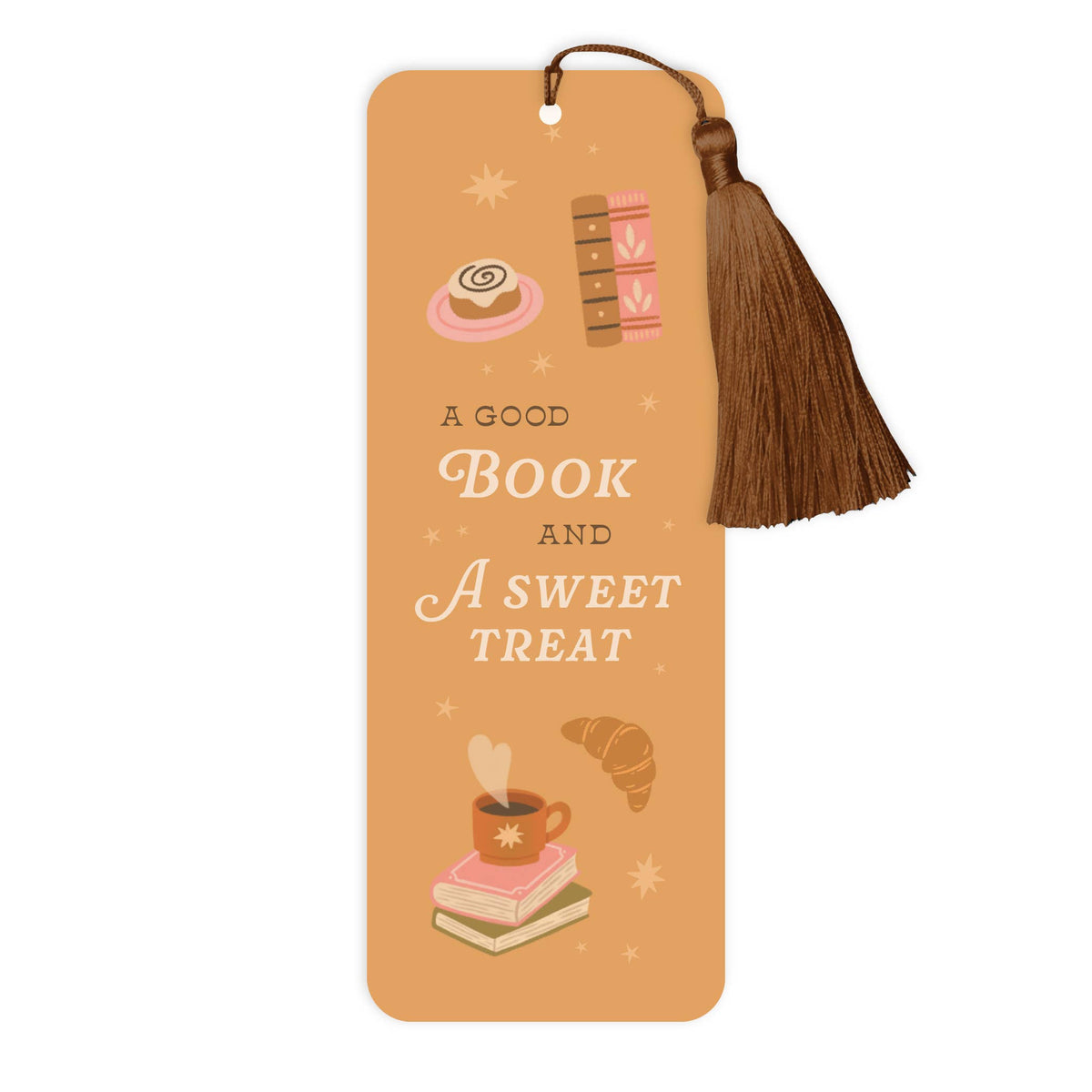 A Good Book And A Sweet Treat Bookmark with Tassel