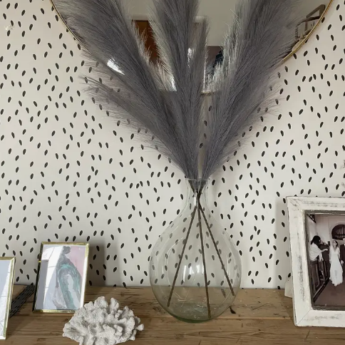 Faux Pampas Grass Extra Large Grey