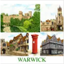 Wooden Coaster With Multiple Images Of Warwick