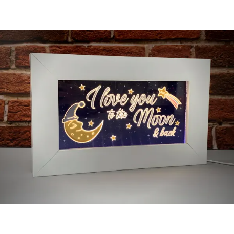 Love You To The Moon Light Up LED Picture Frame