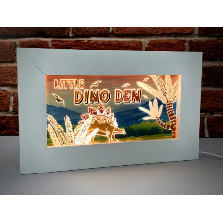 Little Dino Den Light Up LED Picture Frame