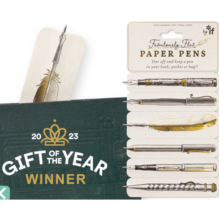 Fabulously Flat Paper Pens Bookmarks Gift of The Year Winner 2023