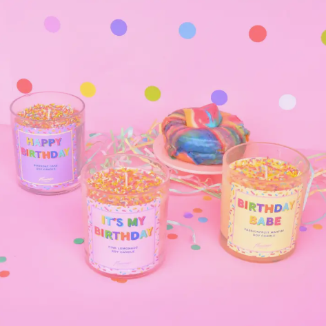 Pink Lemonade Its My Birthday Sprinkle Candle