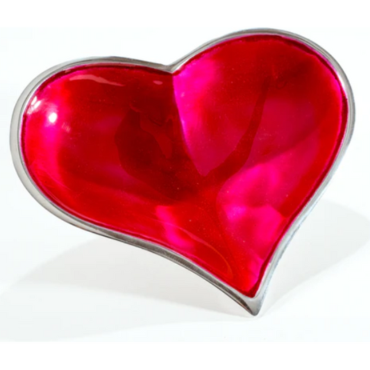Tilnar Art Aluminium Collection - Heart Dish Small Pink