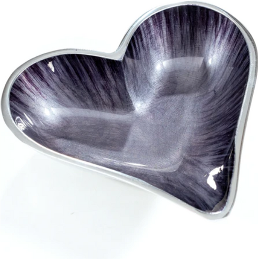 Tilnar Art Aluminium Collection - Heart Dish Small Brushed Black