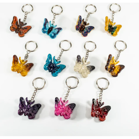 Tilnar Art -Coloured Butterfly Keyrings