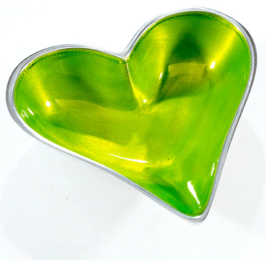 Tilnar Art Aluminium Collection - Heart Dish Small Lime