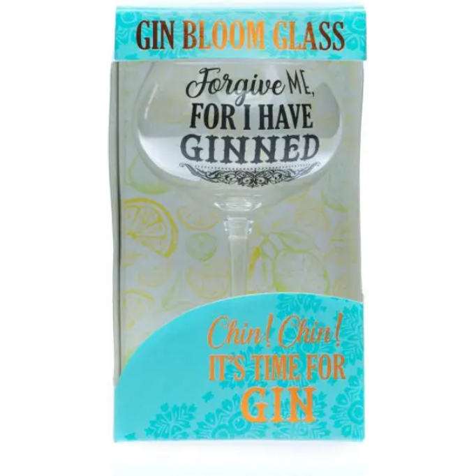 Gin Bloom Forgive Me I have Ginned Glass