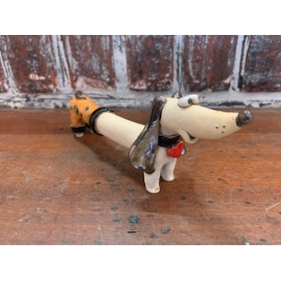 Mr Dash the Dachshund - Quirky Ceramic Dachshund Figurine