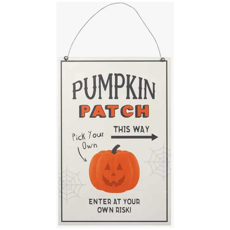 Pumpkin Patch - Hanging Sign 30cm