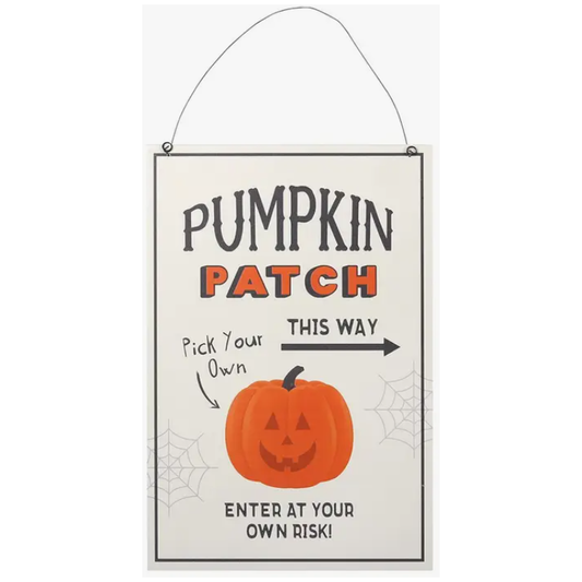 Pumpkin Patch -  Hanging Sign 30cm