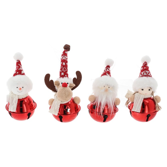 Christmas Tree Hanging Bells - Red