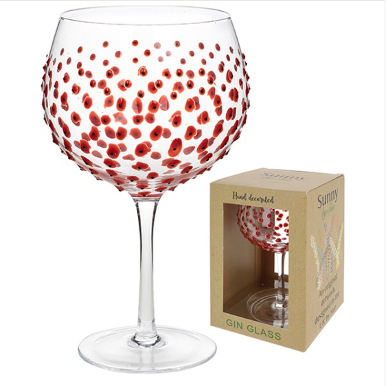 Sunny by Sue Poppy Gin Glass