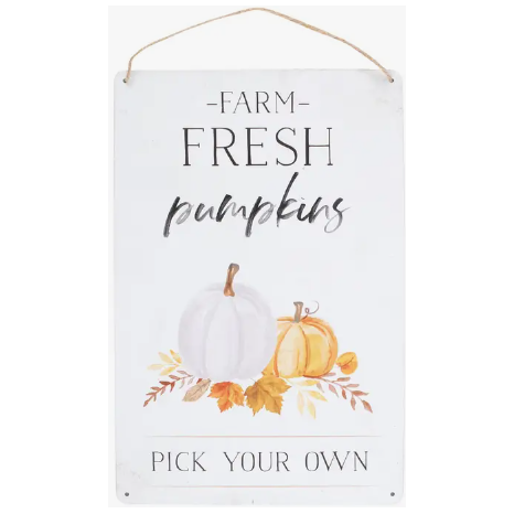 Farm Fresh Pumpkins - Hanging Sign 30cm