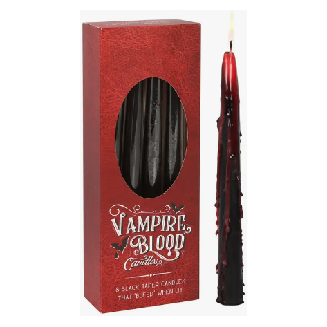 Gothic Vampire Blood Taper Candles - Unscented