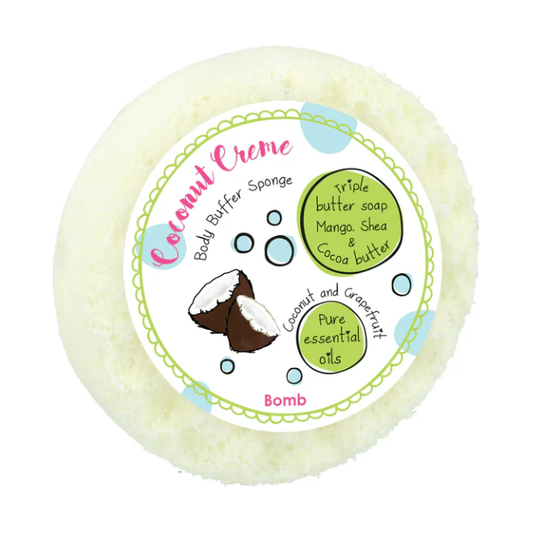 Coconut Creme Body Buffer Soap Sponge