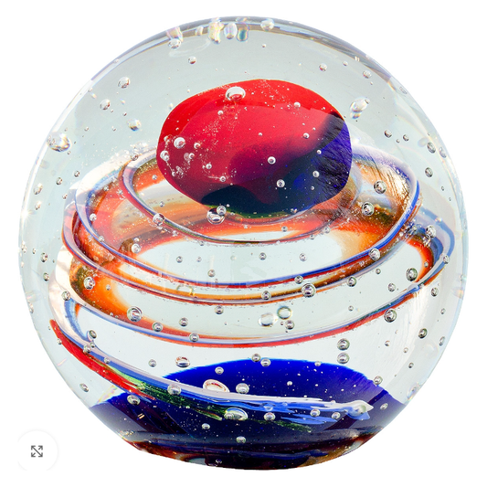 Glass Cosmos Paperweight