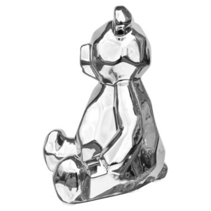 Ceramic Silver Teddy Bear