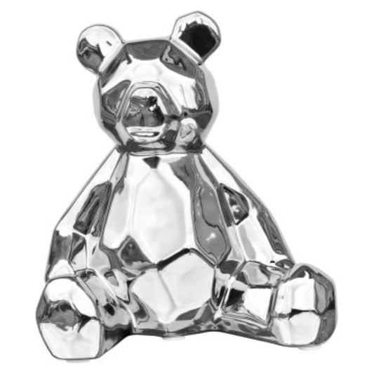 Ceramic Silver Teddy Bear