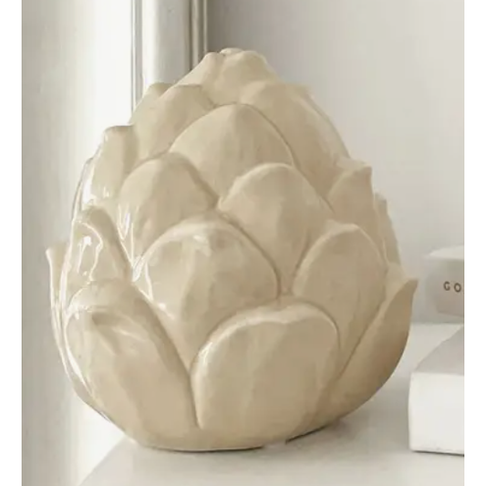 Pair of Artichoke Ceramic Ornament - Beige only