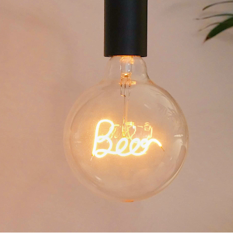 "Beer" Yellow LED Filament Light Bulb