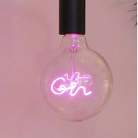 "Gin" Pink LED Filament Light Bulb