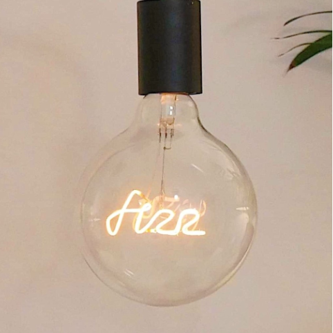 "Fizz" Yellow LED Filament Light Bulb