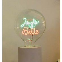 "Jingle Bells" Green and Red LED Filament Light Bulb