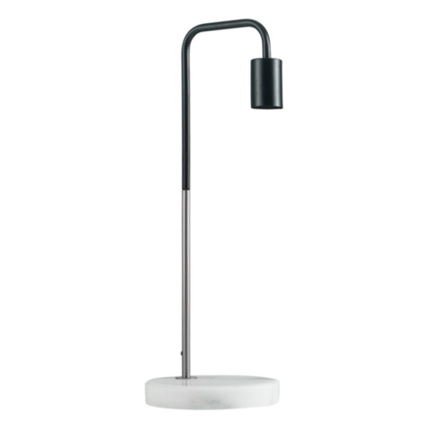 Dimmable Single Bulb Deck Lamp - Nickel/Black