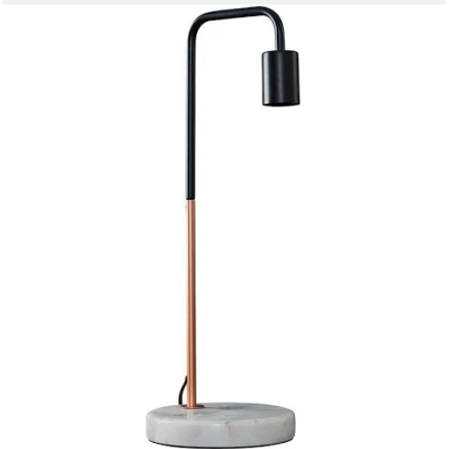 Dimmable Single Bulb Deck Lamp - Copper/Black