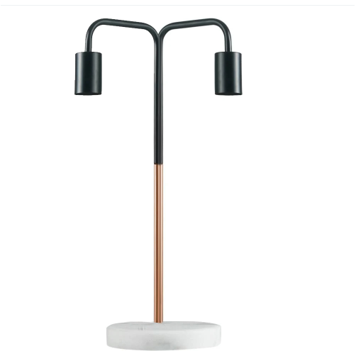 Twin Headed Desk Lamp - Copper/Black