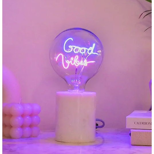 B1 White Marble Stone Lamp Base for Screw Down Bulb