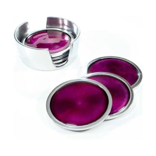 Tilnar Art Aluminium Collection - Coasters Purple