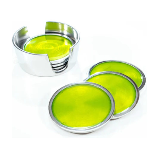 Tilnar Art Aluminium Collection - Coasters Lime