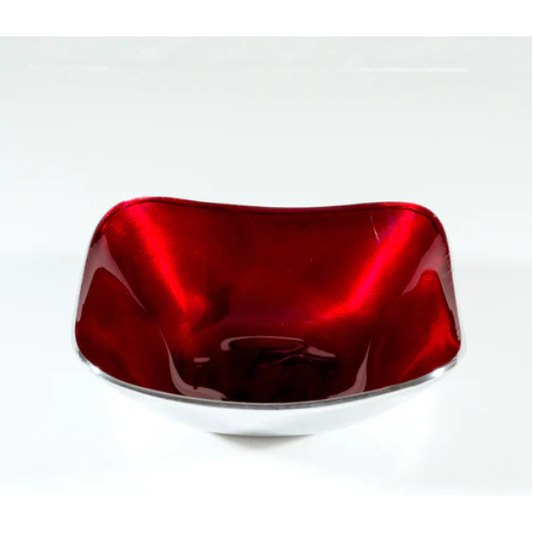 Tilnar Art Aluminium Collection - Square Bowl Red