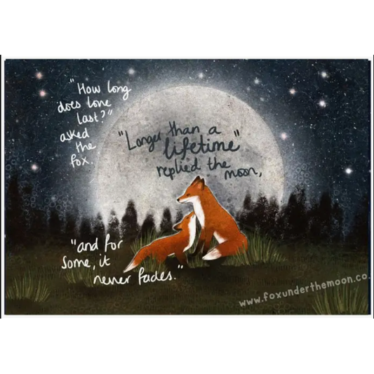 Fox Under The Moon Print - P2313 A Lifetime