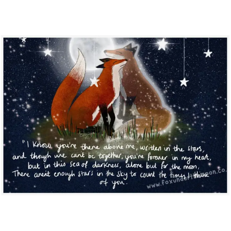 Fox Under The Moon Print - P20 In The Stars