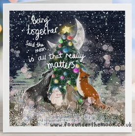 Fox Under The Moon Card - CX01 Being Together