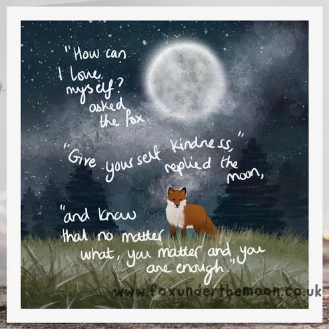 Fox Under The Moon Card - C2305 Self Love