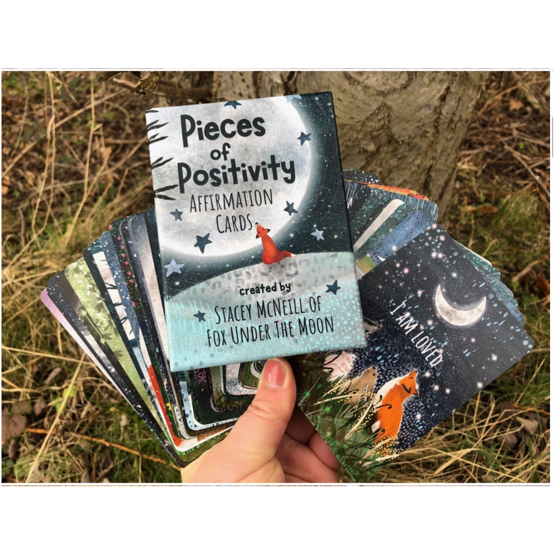 Fox Under The Moon - Pieces of Positivity Affirmation Cards
