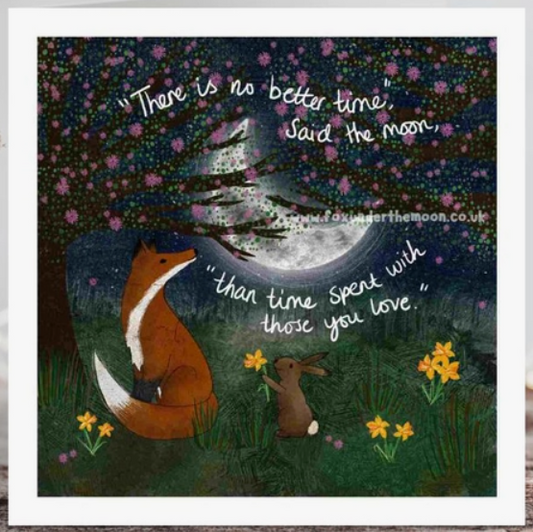 Fox Under The Moon Card - C2311 No Better Time