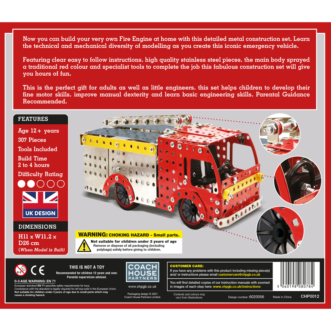 Fire Engine Metal Construction Set