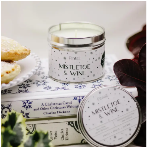 Mistletoe & Wine Candle Classic Tin