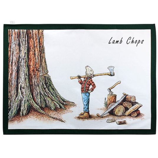 Bewilderbeest Lamb Chop Tea Towel