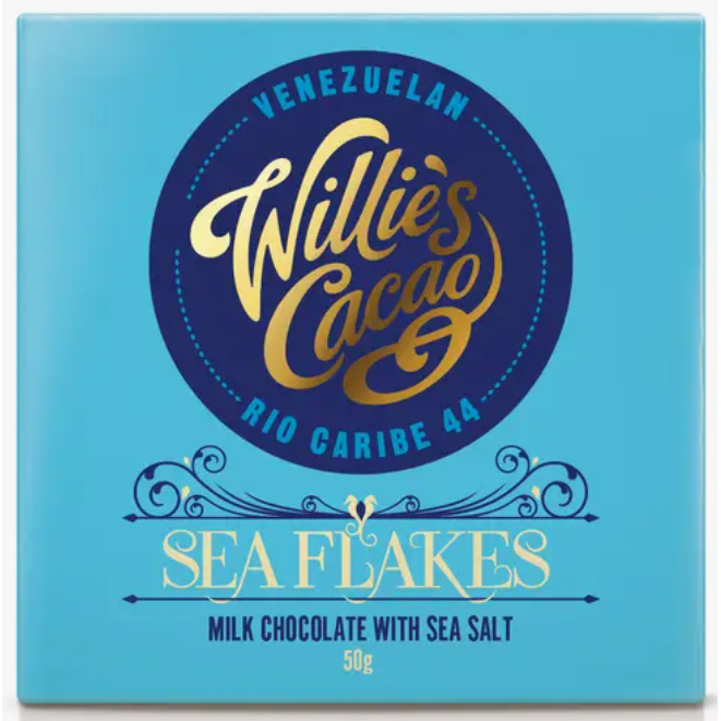 Willie's Cacao Seaflakes Chocolate Bar 50g