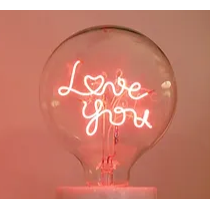 "Love You" LED Filament Light Bulb