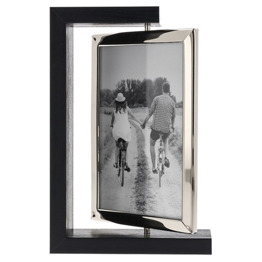 Modern Black Wooden Spinning Picture Frame