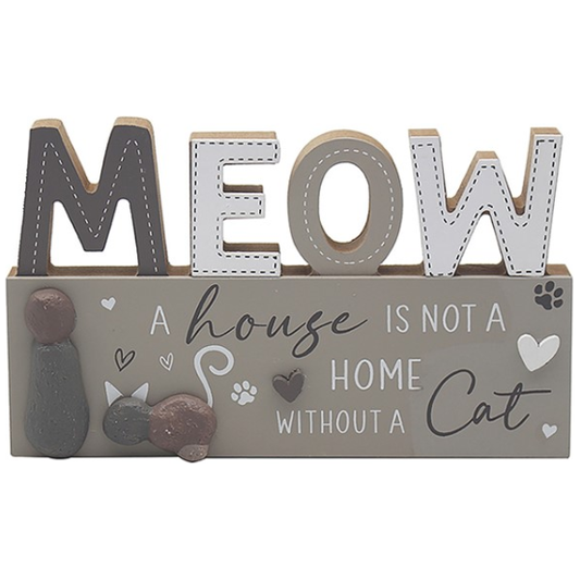Meow Love and Affection Table Plaque